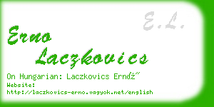 erno laczkovics business card